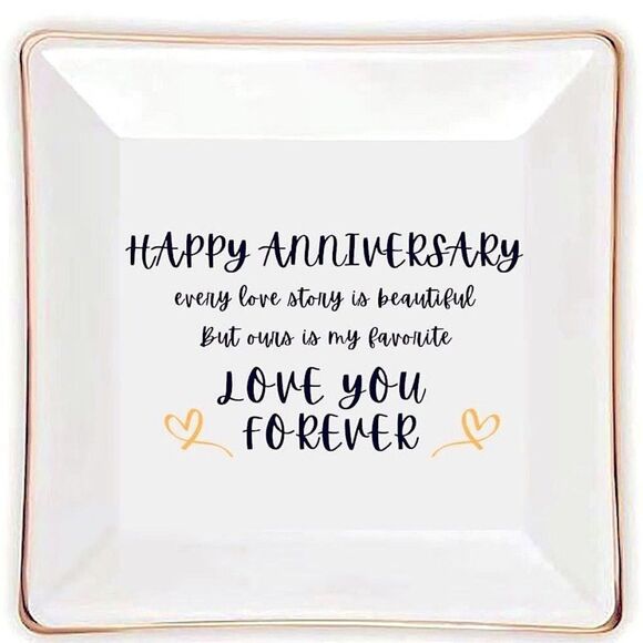 unbranded Other - Jewelry Tray Happy Anniversary  New Romantic Love You Forever Gift Trinket